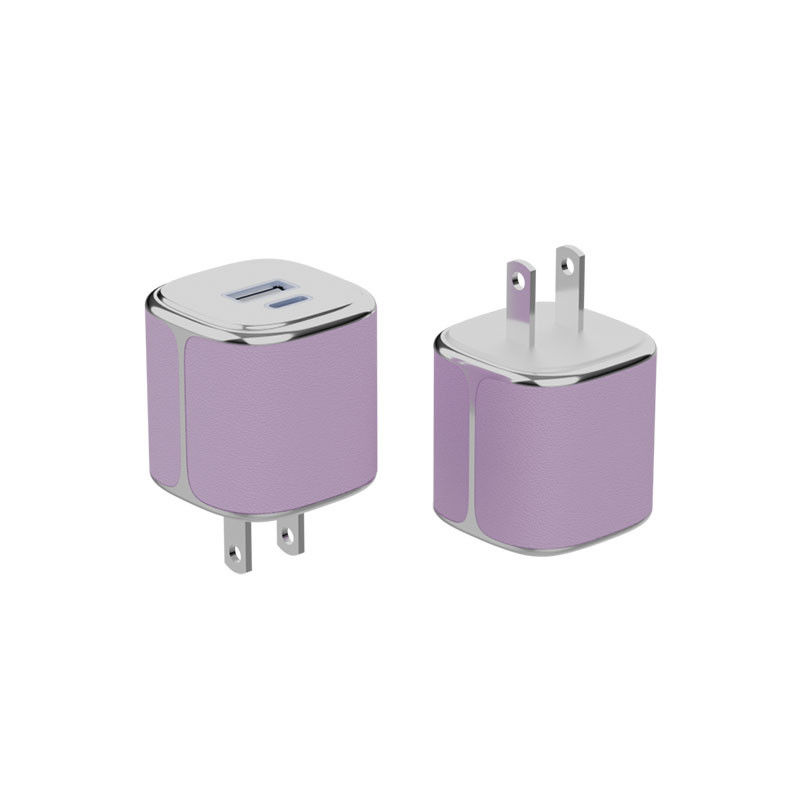 GaN टाइप C वॉल चार्जर PD 35W ड्यूल USB C वॉल चार्जर इलेक्ट्रो प्लेट के साथ